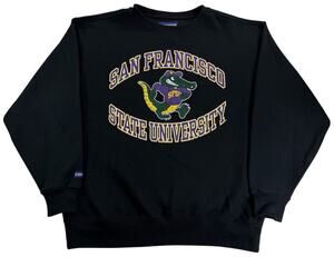 San Francisco State University Gators Crewneck Men's Large SFSU Black Sweatshirt